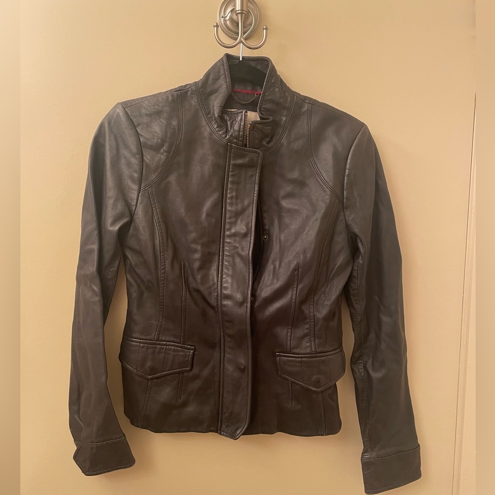 Banana Republic Leather Jacket Size S
